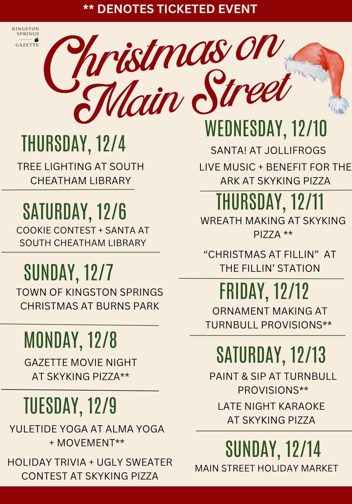 Christmas on Main Street returns for a week of holiday cheer